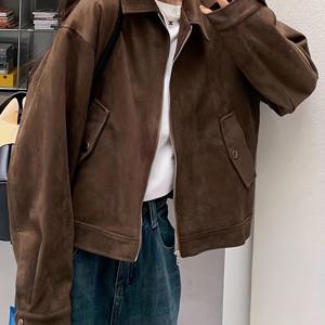 TEMU 스위트 쿨 커피 컬러 2025 봄/가을 신상 빈티지 지퍼 포켓 숏 멜란지 여성 캐주얼 자켓, 트렌디한 패션, 우아한 디자인, 지퍼 클로저, 캐주얼 아우터웨어|빈티지