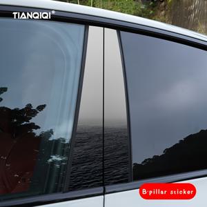 TEMU 광택 비닐 자동차 B필러 스티커 - 리얼리스틱 3D 오션 뷰 윈도우 데칼, UV/방수 광택, 트럭, SUV용 비정형 B필러 디자인 - 쉬운 접착 및 제거 (잔여물 없음) - 차량 외장용