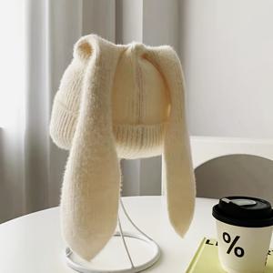 TEMU 여성을 위한 편안한 토끼 귀 모자. 통기성 좋은 디자인과 신축성 있는 헬멧이 특징이며, 6가지 색상으로 제공됩니다. 따뜻하고 부드러운 겨울 액세서리로 손세탁 가능하며, 긴 귀가 있는 독특한 크리스마스 모자로도 좋습니다.