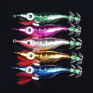 TEMU 5개 문어 지그 낚시 미끼 - 리얼한 문어 하드 베이트, 흔들림 모션, 멀티 컬러 (핑크, 그린, 골든) - 바다 & 민물 낚시 미끼, 바다 낚시, 실물 같은 루어, 내구성 있는 구조, 낚시 용품 땡처리, 문어 낚시, 낚시용품, 낚시용품 땡처리