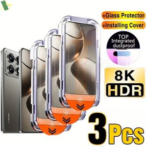 TEMU Xiaomi Redmi Note 14, 13 Pro, 12, 11, 10, 9 Pro, 11S, 10S, 9S 용 4K Ultra HD 강화 유리 액정 보호 필름 3매 세트 (먼지 없는 간편 설치)