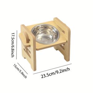 TEMU 조절 가능한 높이 조절형 강아지 사료대 - 넘어짐 방지 경사진 식기/물그릇, 목에 편안한 고양이 식사 시스템, 대형견용 헤비듀티, 세척 쉬움 (-친화적, 다중 반려동물 사용 가능)