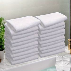 TEMU 10개입 화이트 소형 세면타월, 11.8인치 x 11.8인치 직사각형 천, 다목적 내구성 홈 타월, 가정, 호텔, 캠핑 욕실용품 및 청소용 걸레, 호텔 용품,청소용 천, 타월,고품질 직물, 래그,세면 타월 팩,가정용 사용자,홈 정리용품