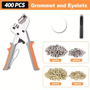 TEMU GZDAIOU 헤비듀티 400/1000개 그로멧 홀 펀치 키트 (철제 그로미 & 펀치 도구 포함) - 10mm 라운드 아이렛, DIY 타프, 방수 원단, 캐노피, 텐트, 차양용 - 재봉틀 및 금속 리벳 설치 호환