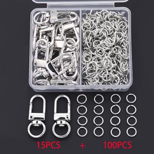TEMU 115개 회전 키링 오프닝 점프링 박스 세트, U자형 키체인 오프닝 링, 키체인, 수공예 주얼리 제작, U자형 작은 문 버클 링, 휴대폰 이어폰 체인 커넥터, 강아지 로프, 로프 클로저 링, 키링 오프닝 링에 적합, 팔찌 잠금, 목걸이 팔찌 부자재자석, 비즈 걸쇠, 팔찌 부자재, 팔찌 마감 부자재, 목걸이잠금장치|목걸이|팔찌|키링