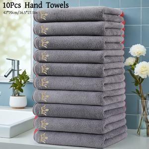 TEMU MIANDUDU 10pcs 럭셔리 마이크로파이버 타월 세트 - 빠른 건조, 대형 목욕 & 핸드 타월 (16.5