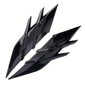 TEMU 자동차 튜닝 펜더 사이드 스커트 스포일러 스티커 한 쌍, 헤드라이트 눈썹 트림 스티커, 전면 범퍼 벤트 바디 윙 액센트 및 후면 라이트 그릴 에어 블레이드 엠블럼, 자동차 스티커, 자동차 데칼