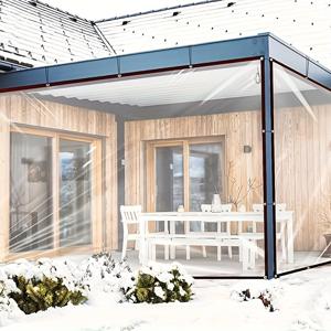 TEMU 메탈 아일렛이 있는 강력한 전천후 방수 및 방풍 캐노피 - 야외 파티오, 캠핑, 정원, 닭장, 강아지 집, 캠핑 장비용 두꺼운 PE 타프 | 내구성 있는 원단