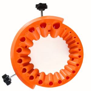 TEMU 1개 20홀 고성능 드릴 비트 연마기 부착 장치 - 2-13mm 용량, 125mm 대형 블레이드 앵글 그라인더, 내구성 플라스틱 구조, 전원 불필요, 드릴 비트 연마 | 효율적인 디자인 | 정밀 엔지니어링