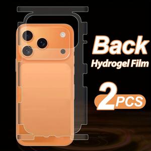 TEMU iPhone 17/17 Pro Max/17 Pro/Air/16/15/Plus/14/Pro Max/13/12 Pro Max 호환용 백 하이드로겔 필름 2개입. 유리 아닌 부드러운 TPU 후면 액정 보호 필름 특징.