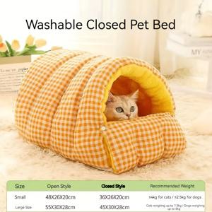 TEMU 분리 및 세탁 가능한 사계절용 고양이 하우스 슬리핑백, 겨울용 보온 네스트, 완전 밀폐형, 다용도 분리 디자인, 다양한 색상, 성인 고양이 또는 두 마리 새끼 고양이 수용 가능, 애완동물 수면 공간,아늑한 펫 은신처,현대적인 펫 가구,밀폐형 고양이 쉼터,청소가 쉬움,새끼 고양이 수면 가방,애완동물 애호가