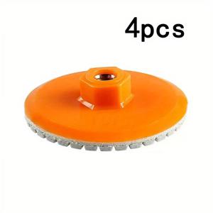 TEMU 일체형 석재 엣지 연마 디스크 | 습식 및 건식 겸용 세트 (암석, 대리석, 세라믹 타일, 유리용) | 플라스틱 입자, 나일론 메시 백킹, 앵글 그라인더 호환