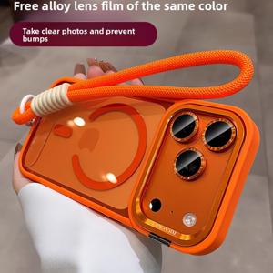 TEMU 아이폰 16, 17 프로 맥스, 15, 14용 금속 카메라 스탠드 케이스 - 자석 렌즈 보호 기능, 손목 스트랩, 낙하 방지 풀 커버리지 보호 케이스 (여성 스타일), 모바일 액세서리,세련된 디자인,모던 폰 커버, 소재,스마트폰 소유자,여성 액세서리|케이스|핸드폰스트랩