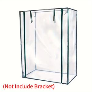 TEMU 1개 투명 PVC 미니 온실 - 프레임리스 식물 하우스, 사각형 디자인, 간편한 조립, 실내/실외 씨앗 발아, 허브 & 다육 식물 보호에 적합, 발코니, 파티오, 파티오 온실에 이상적 | 모던 온실 | 내구성 플라스틱