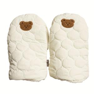 TEMU 유모차 & 유아용 카트 겨울용 보온 핸들 커버 - 두꺼운 방풍 및 방수 그립, 차량용 카트에 적합, 추운 날씨 액세서리 (쉬운 설치)