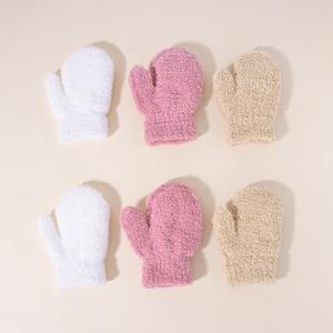 TEMU 어린이용 겨울 코랄 두꺼운 장갑 3켤레, 유아 아기 따뜻한 장갑, 씹기와 긁기 방지, 일상 캐주얼 복장 및 추운 날씨 출퇴근에 적합, 추운 날씨용 장갑,포근한 겨울 의류,편안한 원단,스크래치 방지,베이비 ,부모님 쇼핑