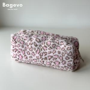 TEMU 스카이 프린트 플러시 화장품 파우치 - 대용량 여행용 메이크업 케이스, 지퍼 잠금, 여성 & 남성을 위한 소프트 뷰티 오거나이저, 휴대용 브러쉬 홀더 & 겨울 패션 액세서리 수납