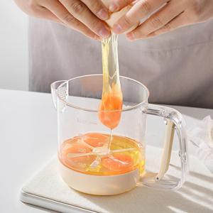 TEMU 가정용 컵형 반자동 휘핑기계 다기능 거품기 거품 필터 선명한 눈금 깊은 컵 디자인 계란 우유 믹서 홈베이킹 필수템