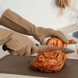 TEMU 가쯔 두꺼운 라텍스 주방용 고무장갑 5개