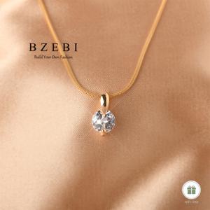 TEMU BZEBI 여성용 AAAAA 큐빅 합성 지르코니아 목걸이 - 16