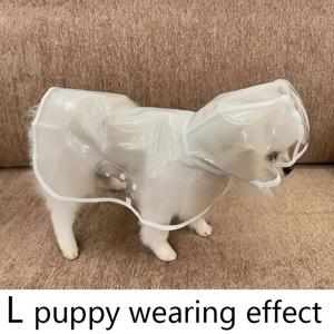 TEMU 투명 강아지 비옷 - 빠른 건조 PVC 코트, 방수 보호 기능, 버튼 디자인 (테디, 비숑 프리제, 퍼피 견종용) - 안전한 젖은 날씨 산책을 위한 투명 우산, 고급스러운 개 액세서리