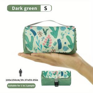 TEMU 휴대용 포켓 피크닉 매트 - 가벼우며, 소형이며 내구성이 뛰어난 해변, 캠핑, 피크닉용 - 화려한 꽃과 동물 디자인, 손세탁만, 피크닉 액세서리