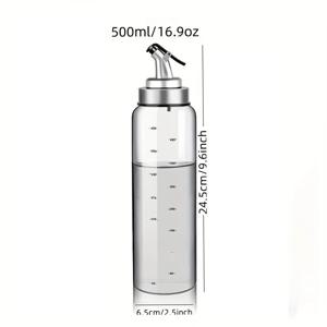 TEMU 1pc, 유리 오일 디스펜서, 무연 내구성 올리브 오일 병, 간장 및 식초 디스펜서, 주방 가제트, 주방 액세서리