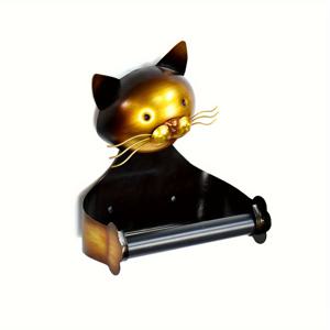 TEMU 1pc 고양이/부엉이 화장지 홀더, 창의적인 금속 철 예술 벽 장식, 가정 거실 입구 욕실 벽 걸이 장식, 침실 스터디 사무실 레스토랑 디스플레이 벽 조각상 조각상 벽 장식, 예술적인 스타일
