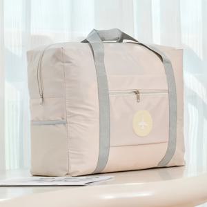 TEMU 1개 두꺼운 업그레이드 여행 이동 출장 수납 가방 대용량 슈트케이스 휴대용 접이식 짐 보관 팩 커버 트롤리 크로스바디 백