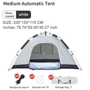 TEMU ALPACA OUTDOORS 4인용 즉시 세팅 휴대용 캠핑 텐트 - 3초 설정, 바람과 모기 방지, 태양 보호, 한 개의 문과 창문 통기, 가벼운 봄, 여름, 가을, 캠핑 텐트, 계절 캠핑, 자연적인 배경, 내구성 있는 직물