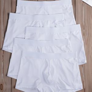 TEMU 5팩 화이트 남성용 드로즈 | 편안함, 중간 정도 신축성, 단색, 모든 계절에 적합