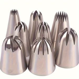 TEMU 쿠키 퍼프 컵케이크 케이크 장식용 대형 꽃 모양 노즐 8개 세트 336#1B#1G#348#9FT#901#902#903#