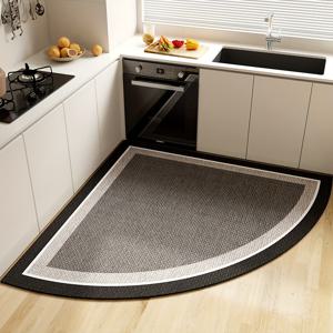 TEMU 1개 쉽게 세척 가능한 부엌 매트, 부채 모양, 홈 주방 및 거실 장식용, 미끄럼 방지 매트, 흡수력 좋은 주방 액세서리