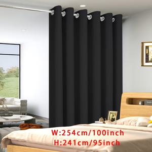 TEMU 1개 열차단 룸 디바이더 커튼 - 도어용 초대형 프라이버시 드레이프, 거실·침실·사무실용, 쉬운 설치 & 빛 차단 패널, 공유 공간 분리기, 내구성 있는 원단