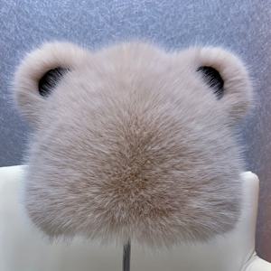 TEMU 1개 플러시 베어 귀 비니 모자 - 두꺼운 겨울용 보온, 가벼우면서 신축성 있는 여성용 소프트 인조 퍼 동물 디자인, 가을 & 겨울 패션 액세서리, 추위 방지 헤드웨어, 포근한 원단
