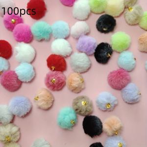 TEMU 50/100개 24가지 색상 가을과 겨울 슈퍼 소프트 인조 모피 펜던트 플러시 볼 매달린 펜던트 DIY 귀걸이 열쇠고리 액세서리 폼폼 매력 펜던트 크리스마스 휴일 차려입기 펜던트 선물|귀걸이
