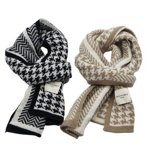 TEMU 두 개 팩 더블 패턴 커플 스카프, 따뜻하고 부드러움