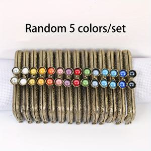 TEMU 빈티지 키스 버튼 5개 세트 - 핸드메이드 DIY 지갑 프레임, 금속 클라스프 잠금장치, 가방 액세서리, 여성용 핸드백, 지갑, 파우치에 적합 - 랜덤 컬러, 5개 팩, DIY 지갑 만들기
