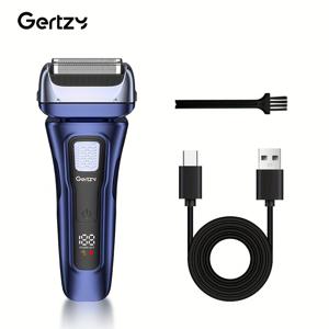 TEMU 남성용 알루미늄 호일 전기 면도기 - 무선 USB 충전식, IPX6 방수 및 건조면도 가능, 도구 헤드 각도 조절, 디지털 디스플레이, 여행용 스마트 면도기, 크리스마스 선물 및 아버지의 날 선호