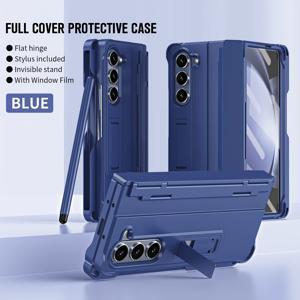 TEMU 삼성 ZFOLD3, ZFOLD4, ZFOLD5, ZFOLD6, 및 ZFOLD7 호환 휴대폰 케이스, 낙하 방지 전체 보호 기능, 강화 유리 필름, 터치 스크린 포함. FOLD4용 펜 슬롯, FOLD6용 중앙 힌지 펜 슬롯이 있는 접이식 보호 케이스 스탠드, FOLD7용 전체 커버 쉘, PC 하드 쉘로 제작된 휴대폰 케이스, 케이스