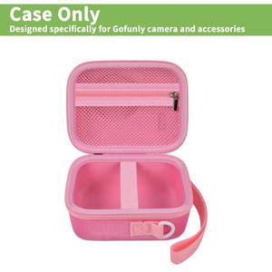 TEMU 인스턴트 프린트 디지털 카메라, 휴대용 보호 보관함, 프린터 용지 및 32GB SD 카드 호환성, Gofunly, Esoxoffore, LETSHAHA, JPVERLY, Hangrui - 핑크 (케이스만)