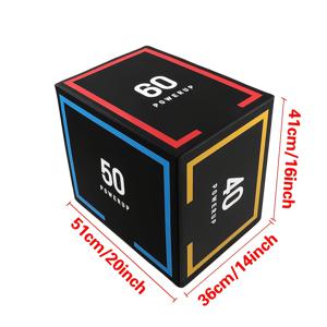 TEMU 다기능 강화 트레이닝 박스, 홈 짐 피트니스 장비, 14x16x20인치 점핑 박스, 미끄럼 방지 피트니스 박스, 홈 짐 장비, 홈 짐 박스, 홈 짐 트레이닝, 배터리 없음