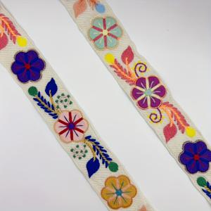 TEMU 1 야드의 밝은 자카드 트림 리본, 5cm 폭 - 아름다운 꽃무늬, DIY 공예, 의류 및 가정 장식용 천 장식 액세서리, 의류 트림 | 밝은 무늬 리본 | 천 트리밍, 레이스 트리