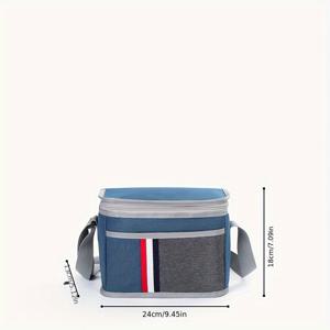 TEMU 1개 접이식 보온백, 대용량 아이스팩, 아웃도어 알루미늄 호일, 옥스포드 원단, 신선 보관 및 냉장 피크닉 백, 네 사이즈 캠핑 피크닉 사각형 보온백 (음식용 미사용), 학교 점심 가방|얼음주머니