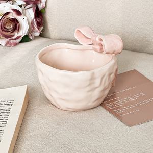 TEMU 3D 리본 세라믹 식기 세트 - 고품질, 귀여운 조각형 타원형 볼 및 접시 세트 (아침, 디저트 등), 홈 데코, 주방용품, 선물로 완벽, 주방 식기 | 장식용 식기 | 내구성 좋은 식기, 세라믹 식기, 스프볼, 스프그릇, 도자기그릇, 소스볼, 타원형 그릇, 샐러드볼