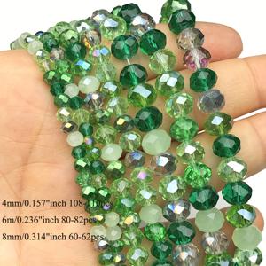 TEMU 앤비즈 유럽 스페셜 시리즈 - 그린 그라데이션 컬러 패셋드 스페이서 비즈 (4mm, 6mm, 8mm) - 체코슬로바키아 스타일 글리터 비즈, 주얼리 제작용, DIY 공예, 목걸이, 귀걸이, 팔찌 - 피어싱 여부에 상관없이 사용 가능 - 앤비즈, 비딩 소재, 정교한 디자인, 핸드메이드 아티스트를 위한 우아한 스피너 비즈|피어싱