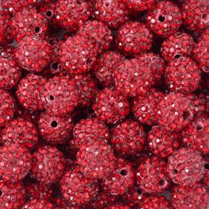 TEMU 50개 레드 라인스톤 비즈 폴리머 클레이 비즈 보석 만들기, DIY 공예, 파티 장식 - 다양한 색상의 반짝이는 합성 보석, 공예 비즈 공급, 디스코 볼 디자인, 생생한 색상의 비즈