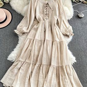 TEMU 여행 및 여가용 빈티지 롱 스커트, 단색의 고급스러운 디자인과 타이다이와 흐르는 디자인. 파티 및 여행에 완벽한 필수 패션 제품. 이동 중에도 사용 가능한 오버사이즈 미니 스커트 디자인