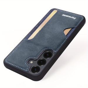 TEMU 갤럭시 S25 S24 S23 S22 S21 S20 울트라 플러스 FE S25용 가죽 카드홀더 슬롯 포켓 백커버 소프트 범퍼 케이스 휴대폰 커버|폰케이스|케이스|S21케이스