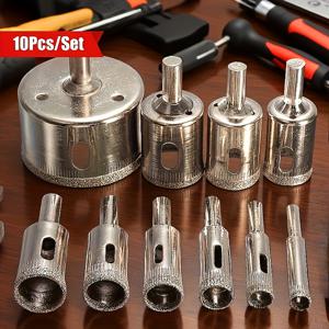 TEMU 10pcs 홀쏘우 세트 - 타일/대리석/유리/도자기용, 정밀 천공을 위한 코팅된 가장자리, 금속·유리·타일 수납에 적합한 Hole Saw Set, 내구성 있는 전문가 등급의 강화형 엣지로 오래 사용 가능, 홈 리모델링과 건설업체를 위한 제품